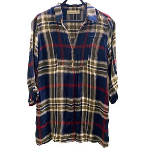 Abercrombie And Fitch Flannel Plaid Shirt Dress Size Xs